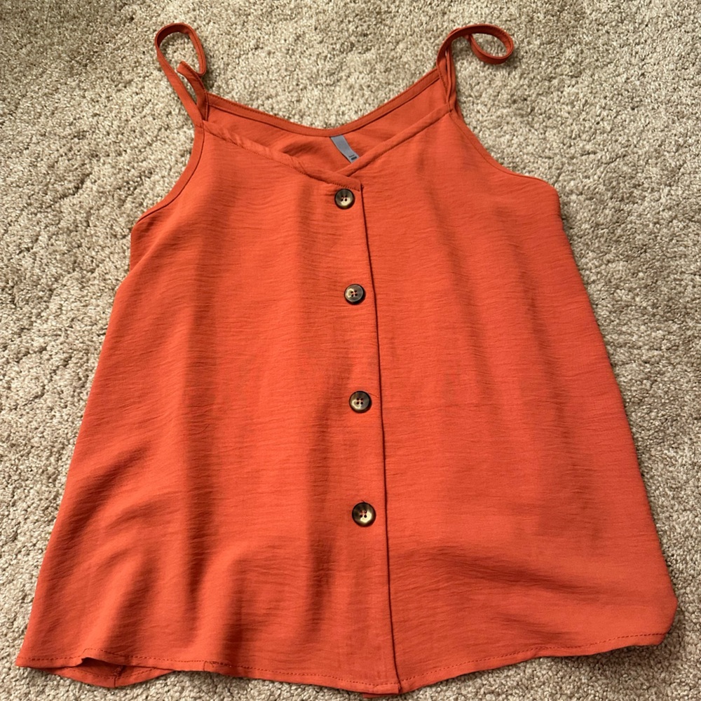 Jolie Rusty Orange Flowy Tank